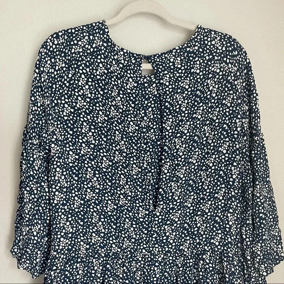 Just Female Anthro Blue Cream Spotted Dress S - Picture 6 of 8